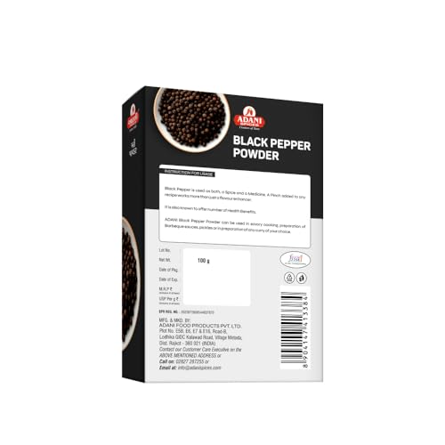 Image of Adani Spices Black Pepper Mari Powder, 100 gm