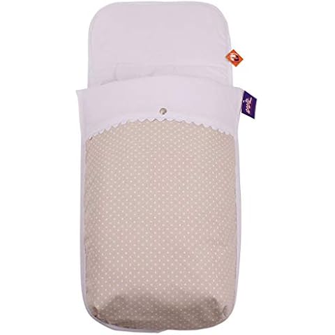 Tititnins© - Saco Capazo Verano para Bugaboo Bee 6 KUKU CRUDO.Pique Ola/Blanco -Relleno extraible- Cover