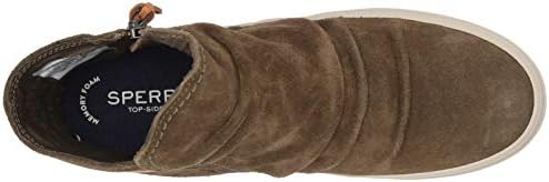 Sperry Womens Crest Lug Zone Suede Boots, Olive, 6 | Image 4