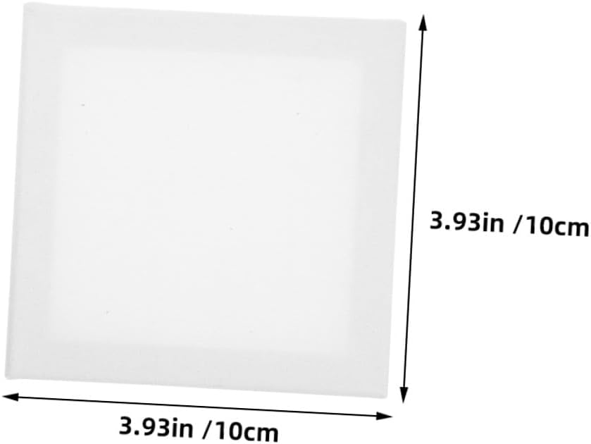 36 Pcs White Cotton Canvas Panel Boards Square Painting Canvases for Artists DIY Blank Drawing Boards Suitable for Oil Acrylic Painting and Art Supplies