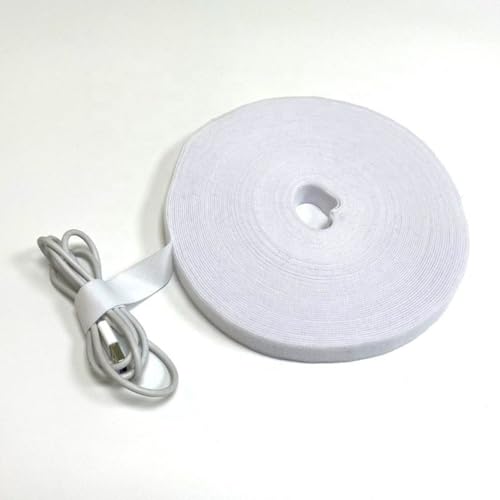 1Pack 32Ft Adjustable Cable Straps 1.5cm x 10m Hook and Loop Fastening Straps, Reusable Cord Management Ties, Ideal for Home, Office, and Travel