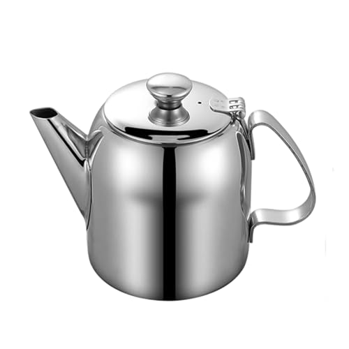 Bouilloire À Thé Anti-déversement – ​​Distributeur À Bec Droit, Cafetière Avec Couvercle À Poignée | Outil De Boisson D'eau Chaude, Accessoire De Bouilloire En Acier Inoxydable, Pour Le Service D'appa