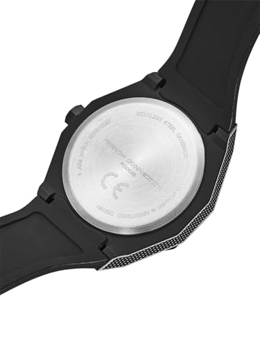 Image of FCUK Escarp Quartz| Analog Display | Black Dial | Black Silicone Strap | Watch for Men - FCMX09B