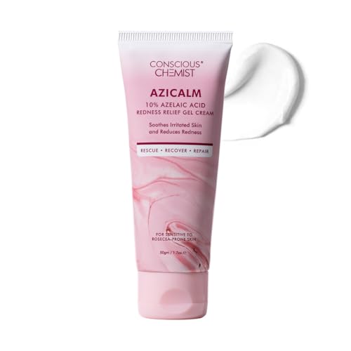 Image of Conscious Chemist 10% Azelaic Acid Cream | 50g | Face Cream for Men & Women, Moisturizer for Acne Prone Skin, Redness Relief, Soothe Irritation & Inflammation, All Skin Types - Azicalm