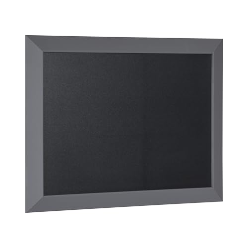 Tableau à craie noir rectangulaire Bi-Office Kamashi avec cadre MDF gris