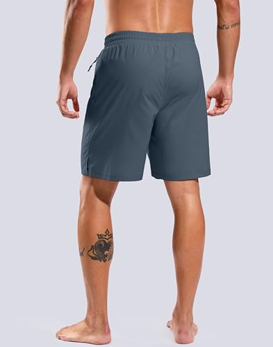 Image of G Gradual Mens Swim Trunks with Compression Liner 7 inch /9'' Quick Dry Board Shorts Swimsuit Bathing Suit for Men Zipper Pockets