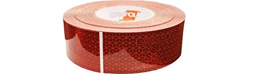 Reflektierendes Klebeband Rot ECE R104 – 10 m x 50 mm, E1-geprüft – Warnmarkierung für LKW, PKW Anhänger, Nutzfahrzeuge & Sicherheitskennzeichnung