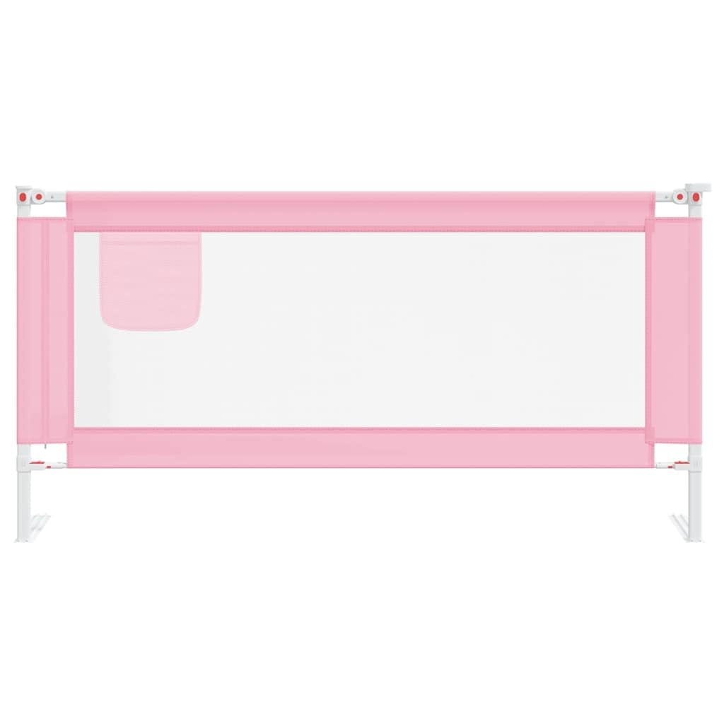 Kleinkind Bettschutzgitter Rosa 180x25 cm Stoff Polyester Metallrohr