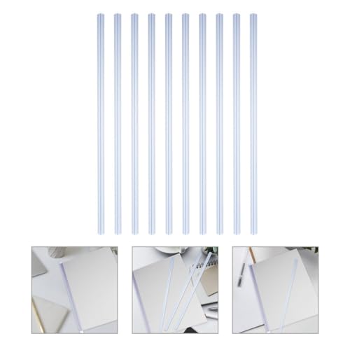 Shineofi 1172181JZQ 30Pcs Binding Bars Slide Grip Binding Bars School Report Cover Clear A4 Spine Bars Document Binder Bars thumb #2