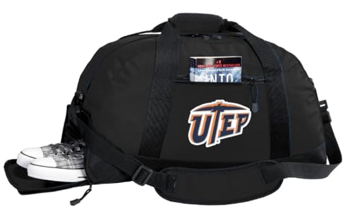 UTEP Duffel Bag - UT El Paso Miners Gym Bags w/SHOE POCKET