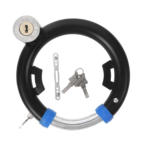 GALPADA 防盗車ロック 厚手サークルプ 鍵付きバイク 電動スクーター用防犯ロック 多用途対応 自転車 バッテリー車 オートバイ適合 確保
