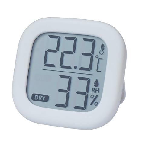 Digital Hygrometer Indoor Thermometer Humidity Meter Room Thermometer Temperature Humidity Monitor for Home Bedroom Baby Room Office Greenhouse Cellar (off white)