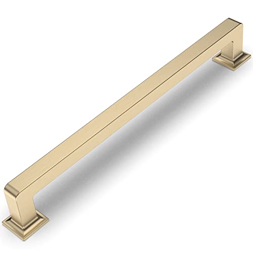 Amerdeco 6 Pack Brushed Brass Cabinet Pulls 10 Inch Hole Centers Kitchen Cabinet Handles Cabinet Hardware Kitchen Handles For Cabinets Cupboard Handles Drawer Pulls Zh0019… #TOP24