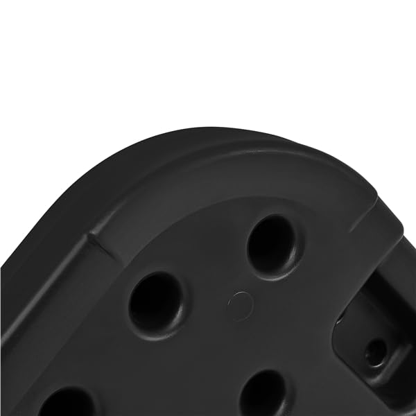 Yaheetech Base per Ombrellone Set 4 Pezzi Pesante Riempibile con Sabbia o Acqua 60L in HDPE con 4 Connettori Motivi di Rattan per Esterno Giardino Terrazza Nero