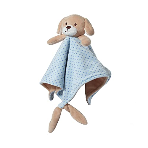 CREVENT Baby Schmusetuch,Plüsch Komfort Schnuffeltuch für Neugeborene,Weich & Waschbar Kuscheltuch Schlaftier für Babys und Kleinkinder,Spielzeug 0+ Monate, Blau, Hund