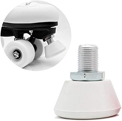 2 Pack Roller Skates Toe Stops Plugs Rubber Brake Block Stoppers 82A PU Toe Stops Replacement Skate Accessories (White)