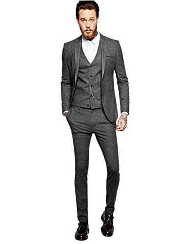 Costume trois pièces coupe ajustée pour hommes solution business et mariage