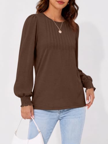 Image of AUTOMET Womens Long Sleeve Shirts Fall Blouses Tops Business Casual Outfits