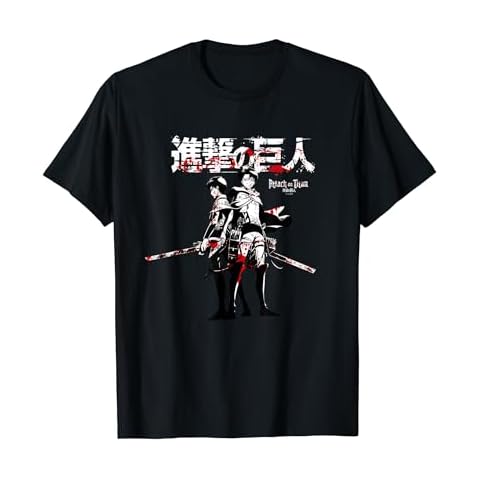 Attack on Titan Levi and Eren Blood T-Shirt Cover