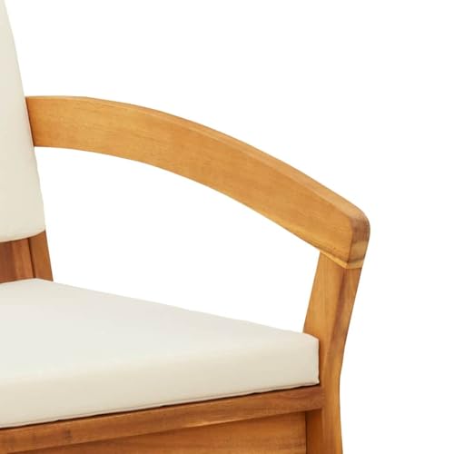 Banco de madera para terraza y balcón con cojín confortable 8