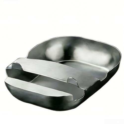 Soporte de cuchara de acero inoxidable para utensilios de cocina y tapas de ollas con diseño compacto que ahorra espacio para organización de encimeras