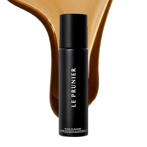 Le Prunier Plum Cleanse Biome Balancing Cleansing Oil | Oil-to-Lather Cleansing Oil Face Cleanser & Makeup Remover | Daily Face Wash for Sensitive Skin | Clean Vegan Cruelty-Free Skincare | 3.4 fl oz