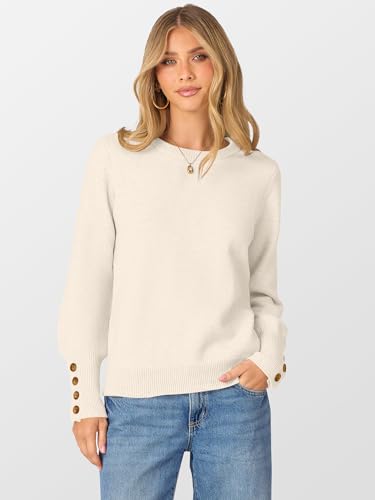 ANRABESS Sweaters for Women Long Sleeve Crewneck Casual Loose Wool Blend Soft Knit Pullover Tops 2025 Fall Fashion Outfits2