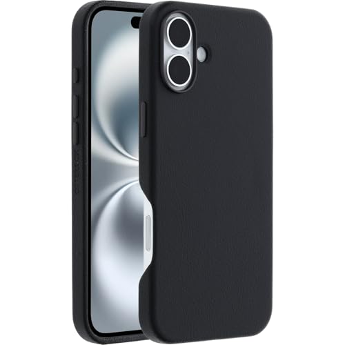 Image of OtterBox iPhone 16 Plus Symmetry Series Cactus Leather for MagSafe - Noir Ash Black