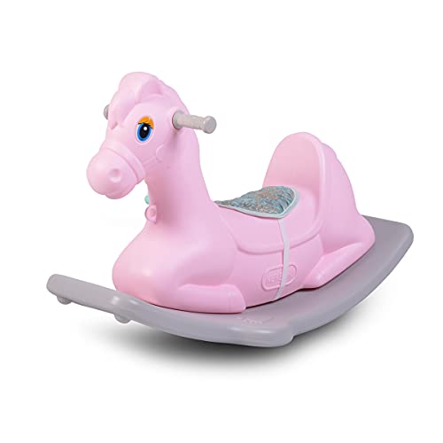 Moni Schaukeltier Pferd 18101 Napoleon aus Kunststoff drinnen draußen ab 1 Jahr, Farbe:rosa – Bild 7