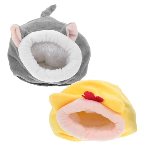 HOLIDYOYO 2Pcs Warm Hamster Nest Pet Accessory Soft Cave Bed for Small Animals Random Colors Cozy Sleeping Hideout for Guinea Pigs Rabbits and Other Small Pets -  03X4251V19ZRCO476