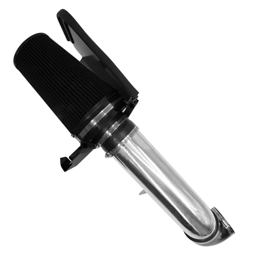 GVPART4U 4" Cold Air Intake Kit & Filter Heat Shield for Chevy for GMC 1999 2000 2001 2002 2003 2004 2005 2006 Silverado Sierra Tahoe Avalanche Suburban Yukon Sierra 1500 2500 V8 4.8L 5.3L 6.0L Black