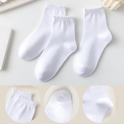 6p Ruffle Socks Short Ruffle Socks（White）3