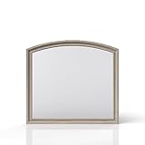 YLIEHS Enhance Style with Antique Gray Dresser Mirror, 44' Wide, Elegant Wooden Frame for Bedroom Decor