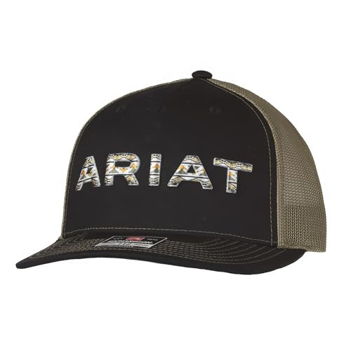 ARIAT Men's Embroidered Pop Up Cap, Black/Green
