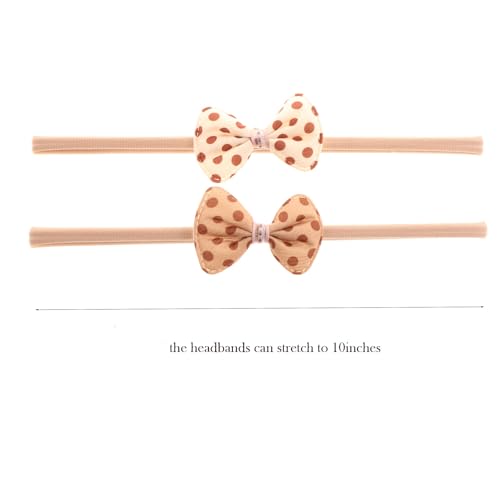 5 Pack Baby Bows Headbands Baby Girls Nylon Headbands Hairbands Hair Bows Hair Accessories for Newborn Infant Toddlers Kids3