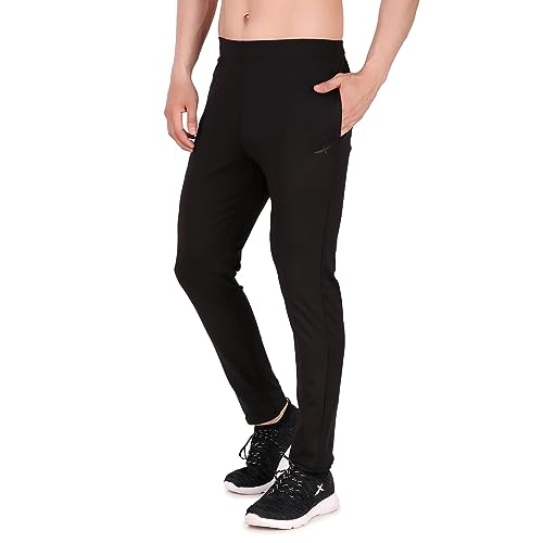 Image of Vector X 4 Way Lycra Mens Track Pant|Boys Polyester Jogger| Gym Workout Slim fit Pants| for Yoga, Running, Sports & Multipurpose Lower for man with 1 Zipper Pocket