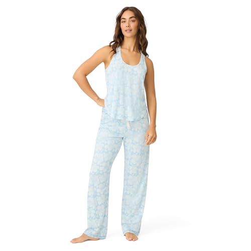 PJ Salvage Women's [Amazon Exclusive] Cool Touch Jersey Open Leg 2-Piece Pj Set