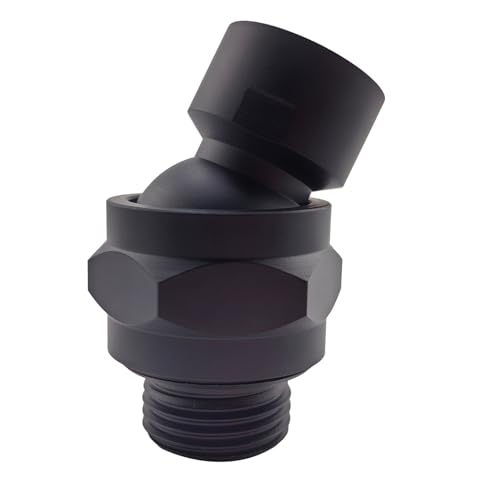 TIEXYE Shower Head Swivel Ball Adapter (Universal Component) Solid Brass Adjustable Shower Arm Connector Shower Connector Ball Joint Matte Black