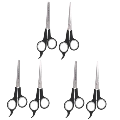 BESPORTBLE 3sets Hair Thinning Tools for Grooming Scissors Set 2 Teeth 2 Straight Scissors Sharp Easy to Use 2pcs*3