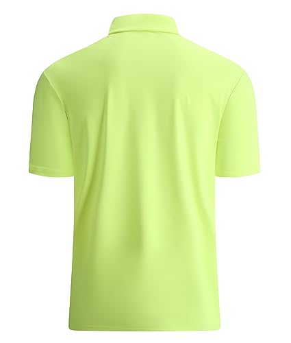 Alex Vando Mens Golf Shirt Moisture Wicking Quick-Dry Solid Short Sleeve Polo Shirts for Men
