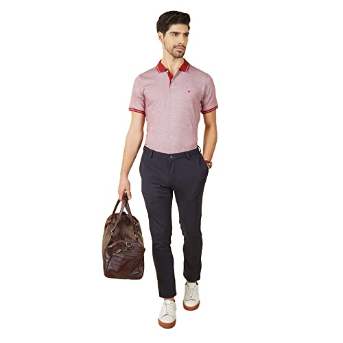 Image of Siea Casual Solid Khakis in Brown