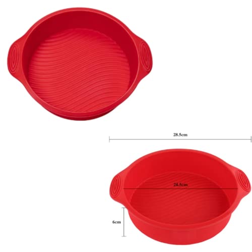 forma silicone air fryer redonda bolo forno assadeira antiaderente microondas flexível