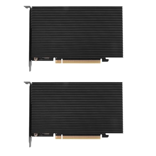 Wuden 2X M.2 NVME to PCIe 4.0 X16 Adapter Card, Supports 4 NVMe M.2 2280, Supports Bifurcation