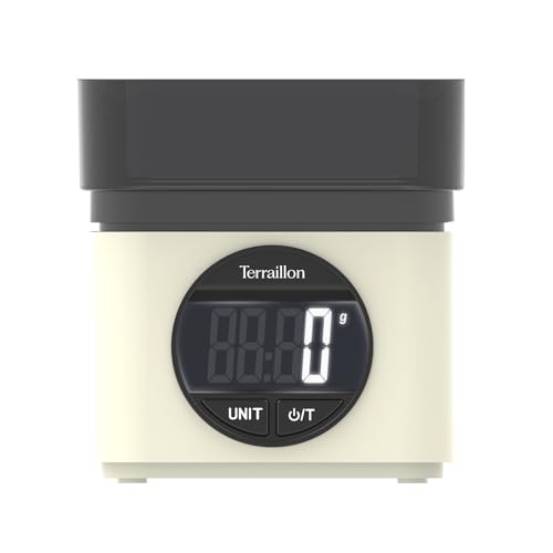 TERRAILLON - BA22 MYTHIQUE - Balance de cuisine électronique, Design iconique et rétro, Bol intégré 0.7L, Grand écran LCD, Affichage XXL des chiffres, Fonction...