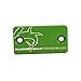 Hammerhead Designs Front Brake Master Cylinder Cap (Green) for 22-23 Kawasaki KX65