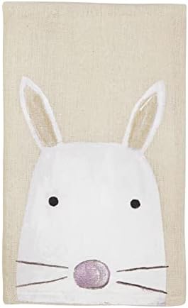Mud Pie Painted Easter Towel, Bunny, 14" x 21"