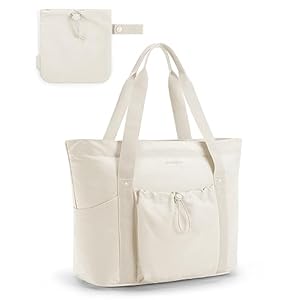 BAGSMART Women Foldable Tote Bag with Storage Bag Shoulder Bag Handbag for Travel, Work