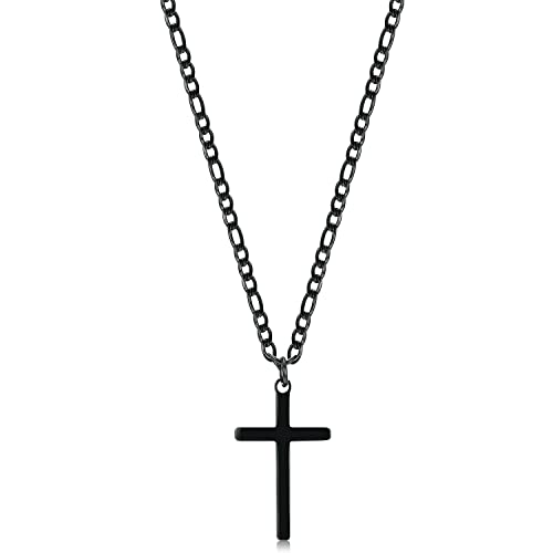 Collier croix homme acier inoxydable anti-ternissement pendentif or 14k