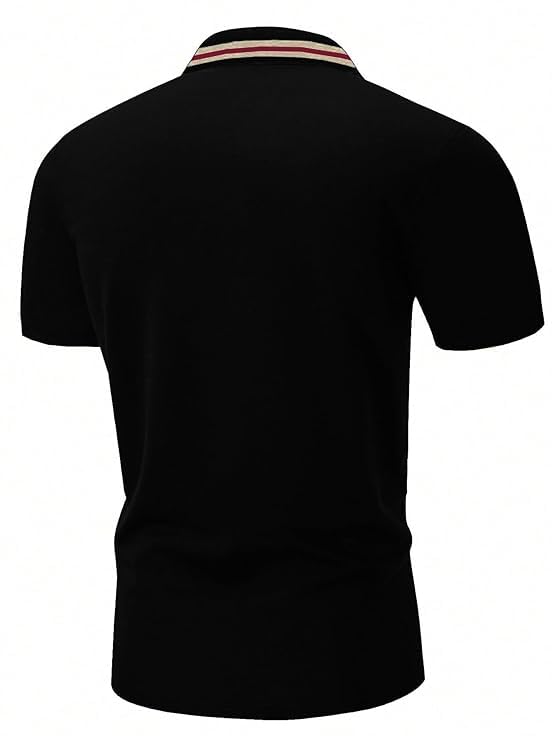 Image of GRECIILOOKS Polo T-Shirt for Men - Cotton Short Sleeve Regular Fit Tee | Perfect for Golf, Travel & Outdoor Casual Look (Available in Plus Size)