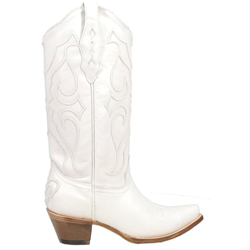 CORRAL LADIE'S WHITE EMBROIDERY, SNIP TOE, LEATHER SOLE, WESTERN, Z5046